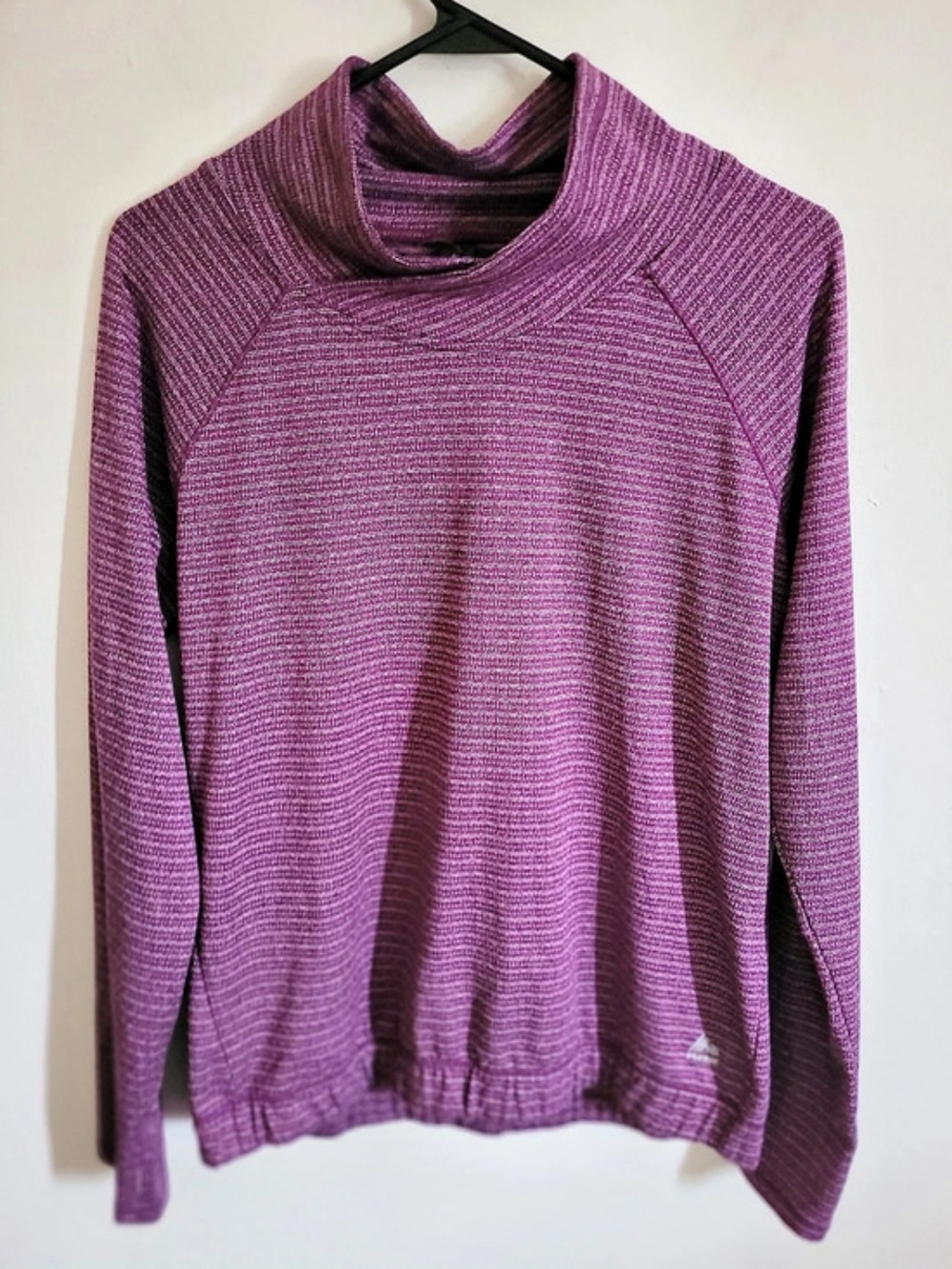 RBX Long Sleeve Cowl Neck Top in Purple Size Medium